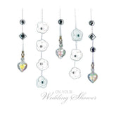 FSC Heart Crystals and Flowers Wedding Greeting Card